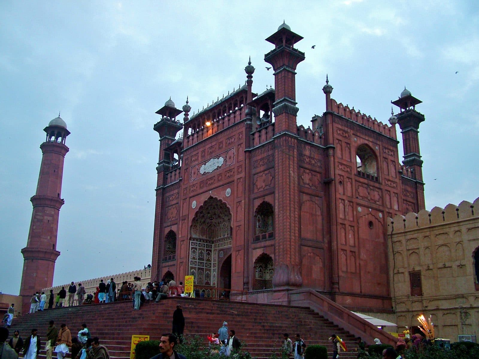 Badshahi Mosque gate at dusk, Lahore
